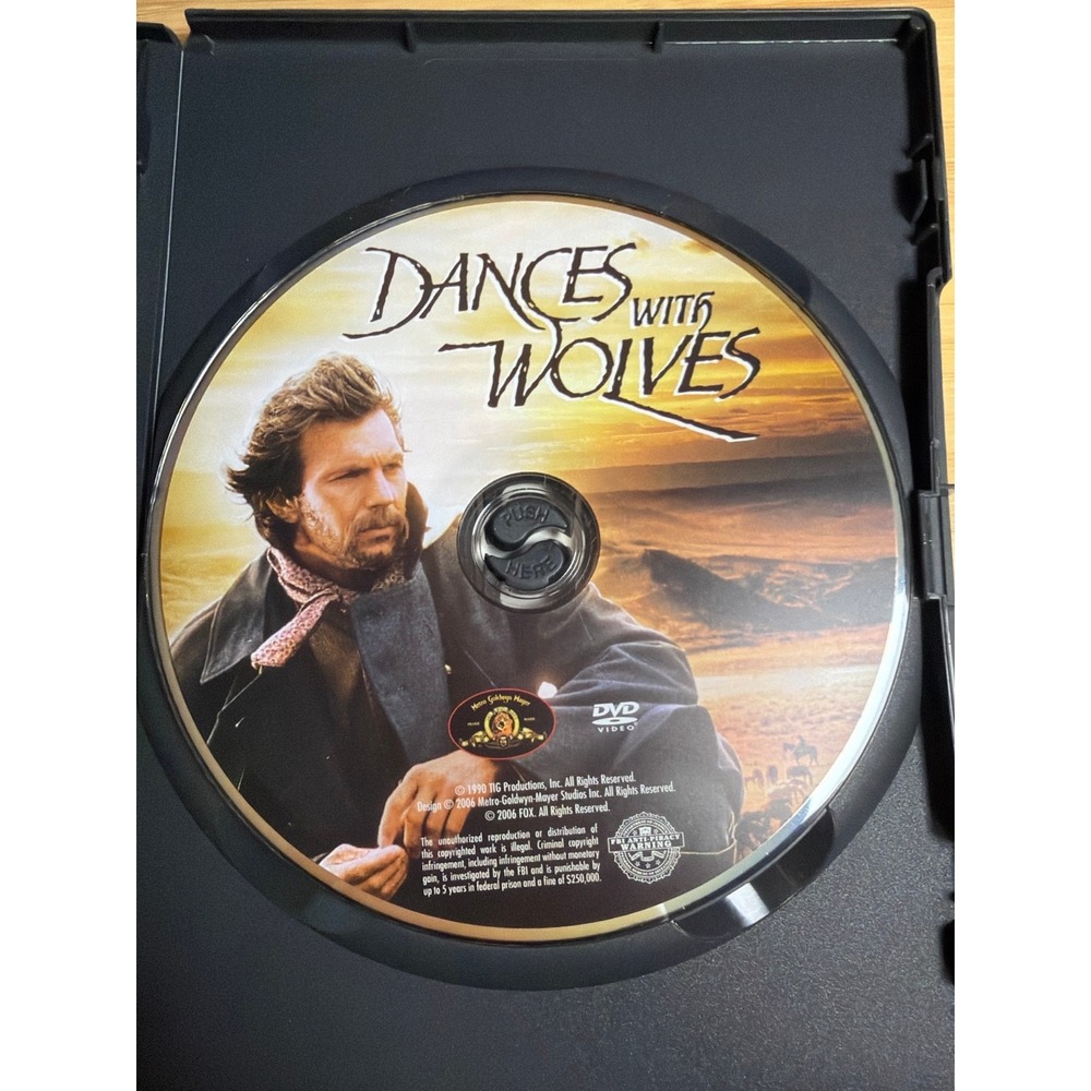 Dances With Wolves DVD Kevin Costner MGM Western Drama Movie